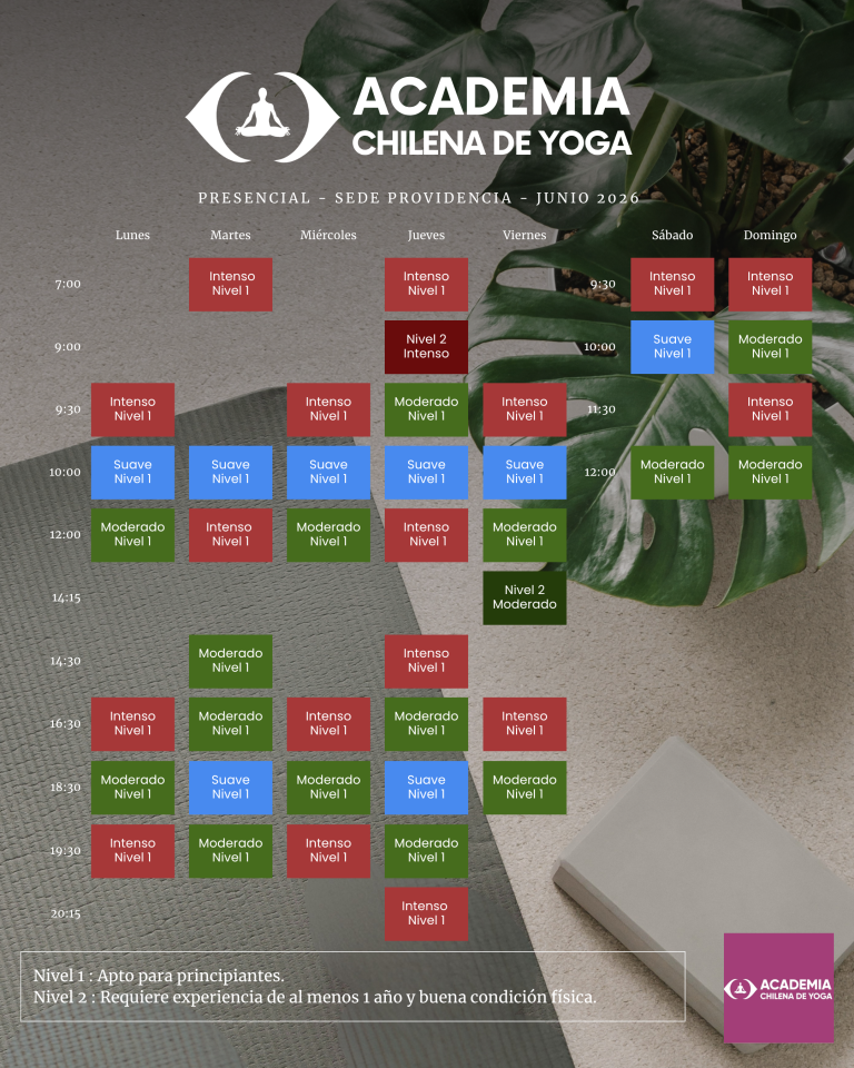 CLASES DE YOGA PRESENCIALES PROVIDENCA